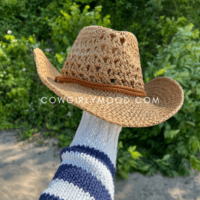 Vintage Summer Hats For Men Beach Cowboy Hat With Belts Wide Brim Straw Sun Cap